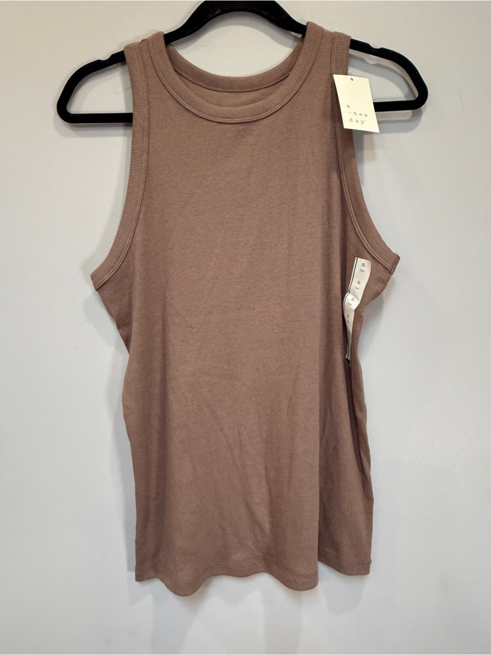 a new day Sleeveless Ribbed Tank Top - Brownish Taupe